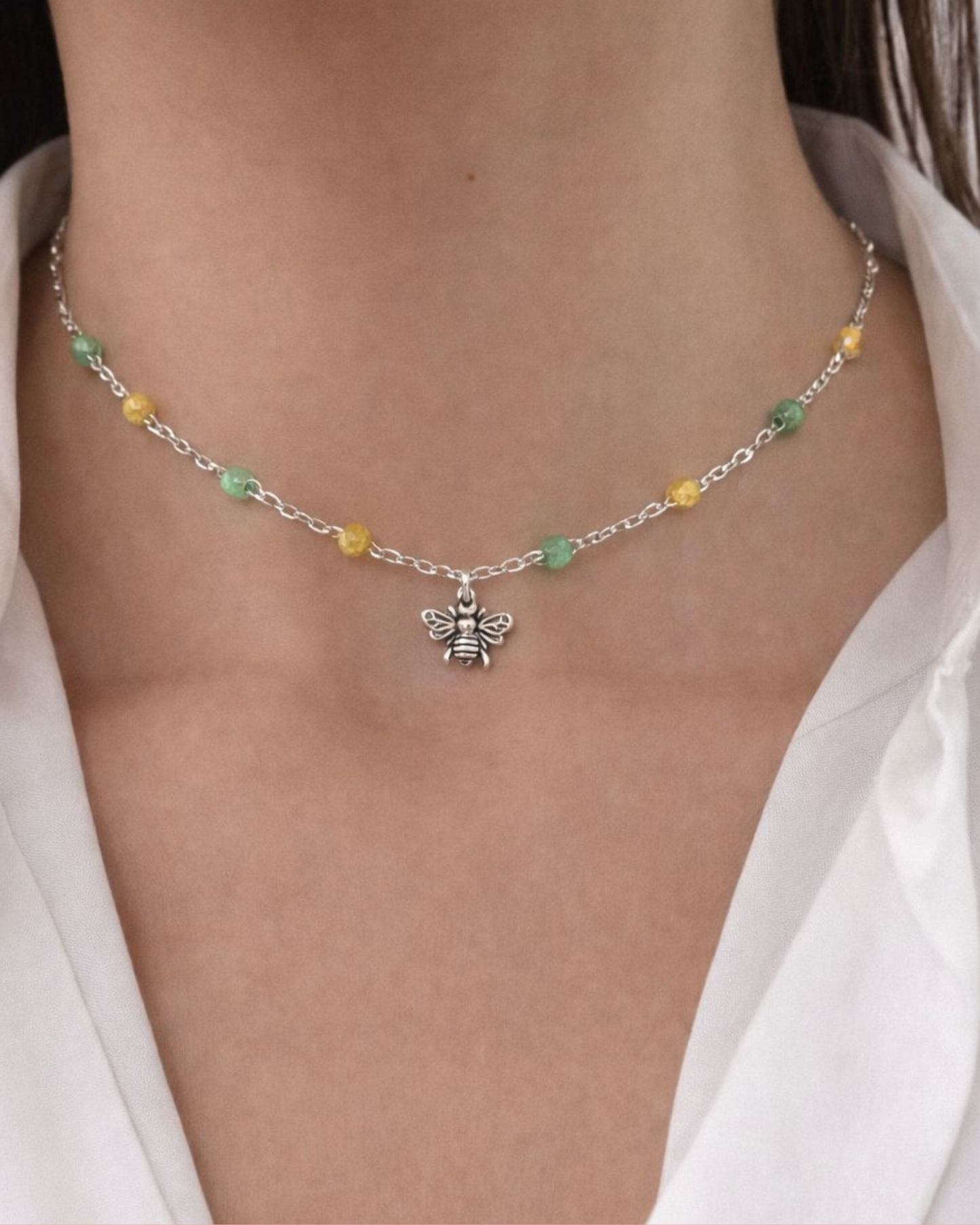 Pack Collar y Pulsera Anthéa Plateado